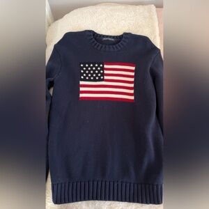 RARE brandy melville navy flag sweater